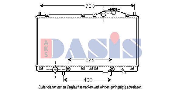 AKS DASIS Радиатор, охлаждение двигателя 510044N